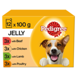 Pedigree Mixed Selection in Jelly Wet Dog Food Pouches - 12 x 100g_0